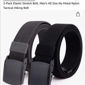 NWT 2-Pack Men’s All Size No Metal Nylon Belt